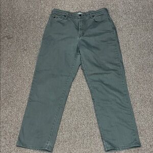 Lee Relaxed Straight Leg Green Jeans Size 10 Medium